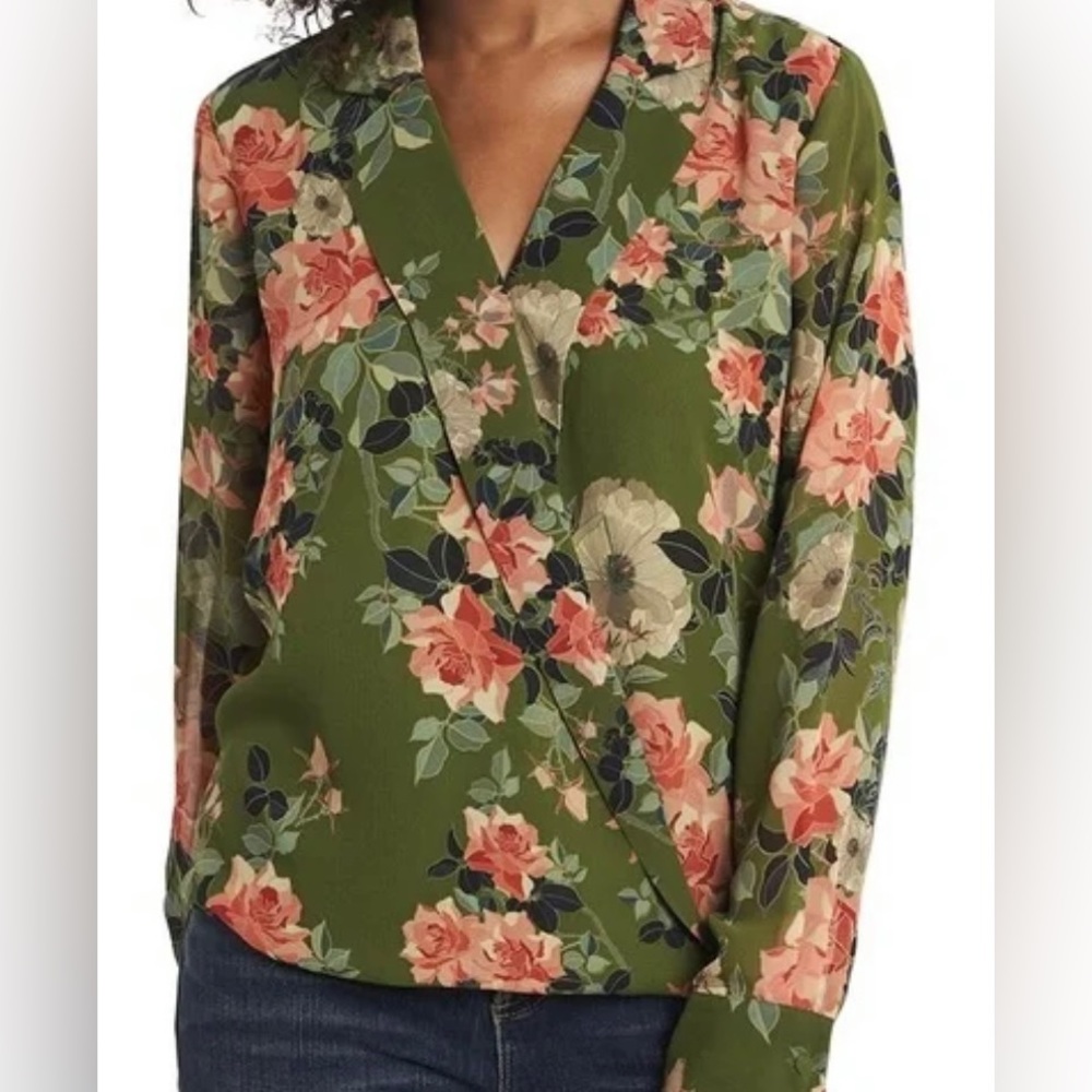 VINCE CAMITO long sleeve blouse